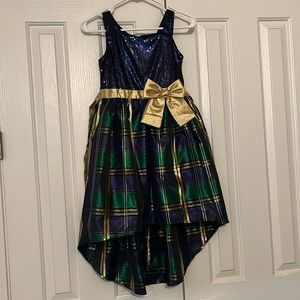 Girl’s Bonnie Jean Metallic Dress